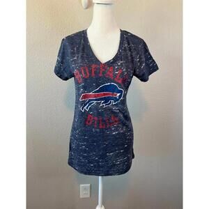 NFL Team Apparel Buffalo Bills Distressed Graphic TShirt Blue Size Large